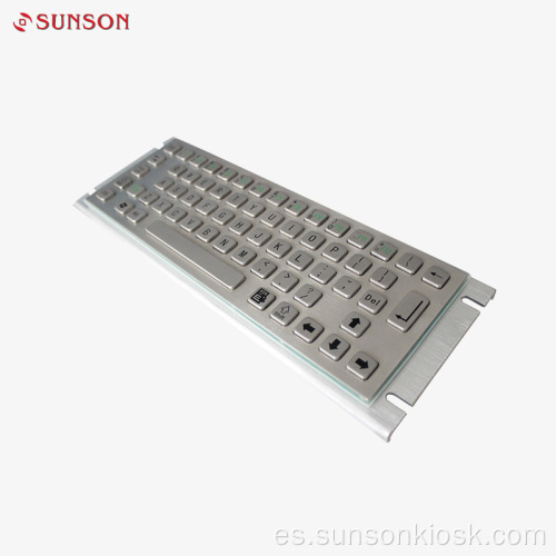 Teclado industrial de metal con panel táctil